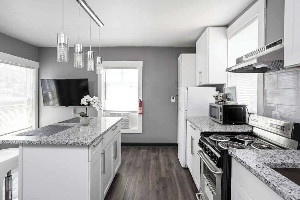 Fully Equipped Kitchen with Breakfast Bar | Easy Gatherings, Quick Bites, and Coffee to Start the Day
