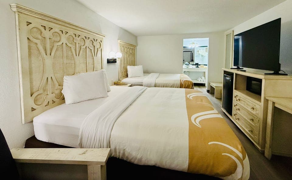 Comfort Room, 2 Queen Beds | Premium bedding, down comforters, memory foam beds, desk