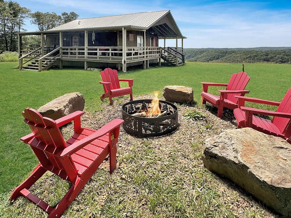 Enjoy the view and relax arond the fire pit
