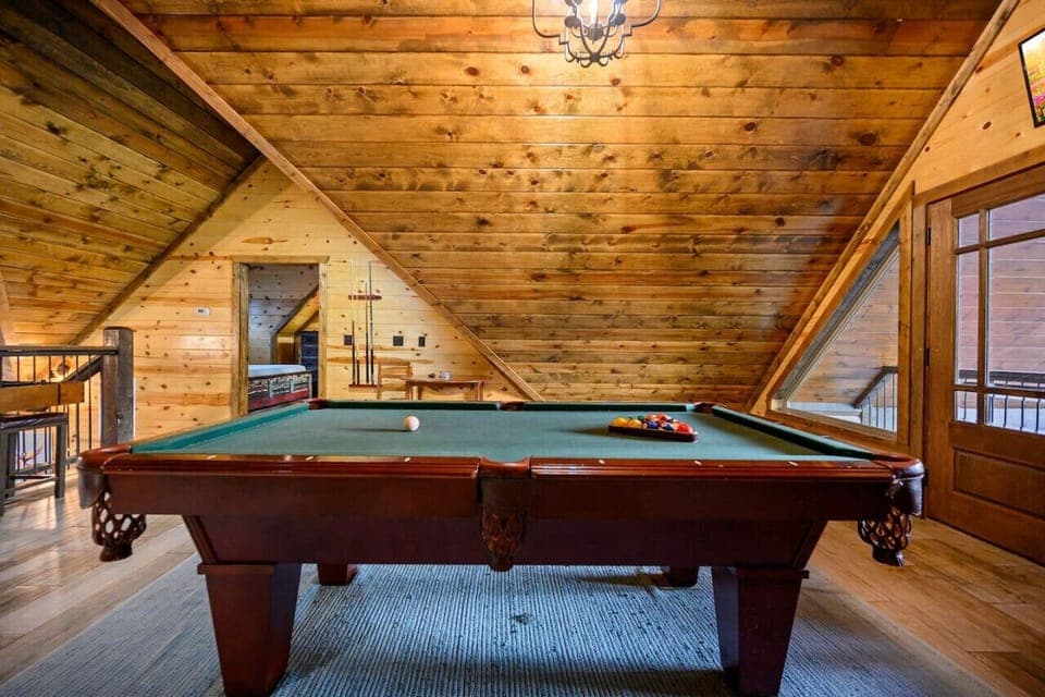 Rack ‘em up and enjoy friendly competition—our cabin’s pool table is the perfect spot for fun nights in.