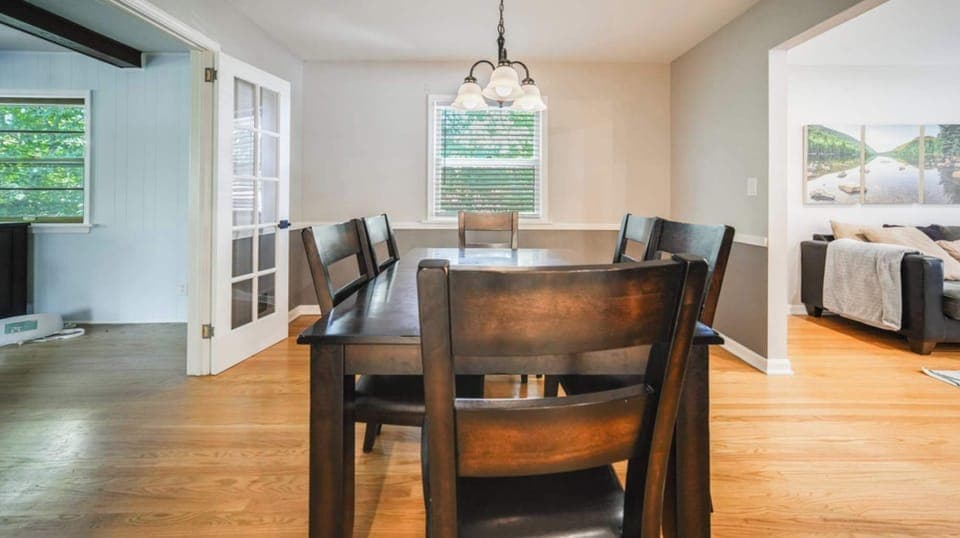 Cozy dining area for family gatherings.
