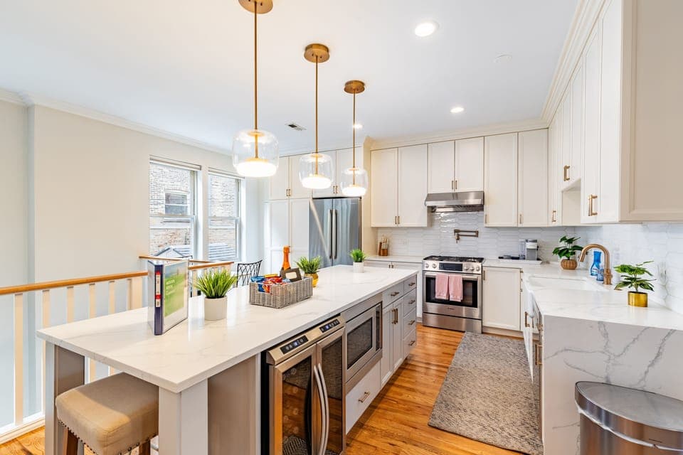 Indoors, Kitchen, Floor, Kitchen Island, Flooring