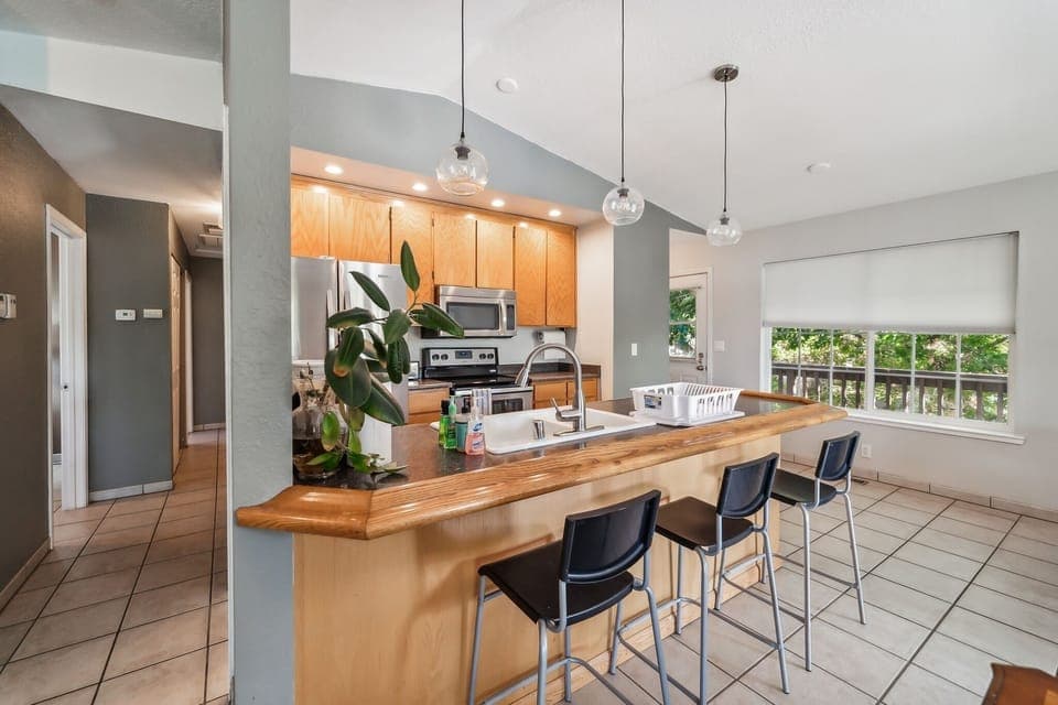 Indoors, Floor, Kitchen, Flooring, Architecture