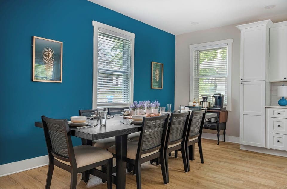 The table seats eight people and is will be a great place to share meals together