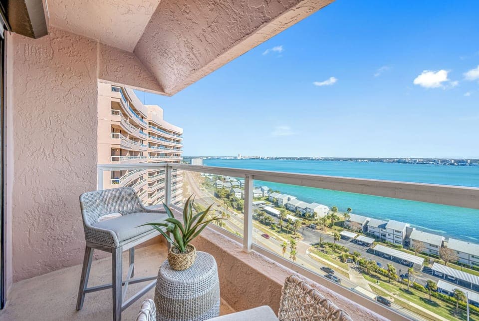 Large Balcony with Gulf View