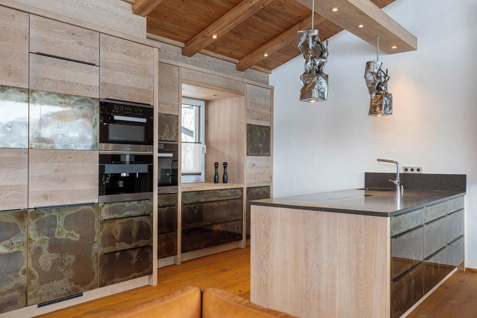 Premium Penthouse, Mountain View | Private kitchen | Full-size fridge, microwave, stovetop, dishwasher