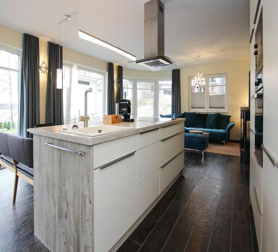 Villa | Private kitchen | Stovetop, electric kettle, toaster, highchair