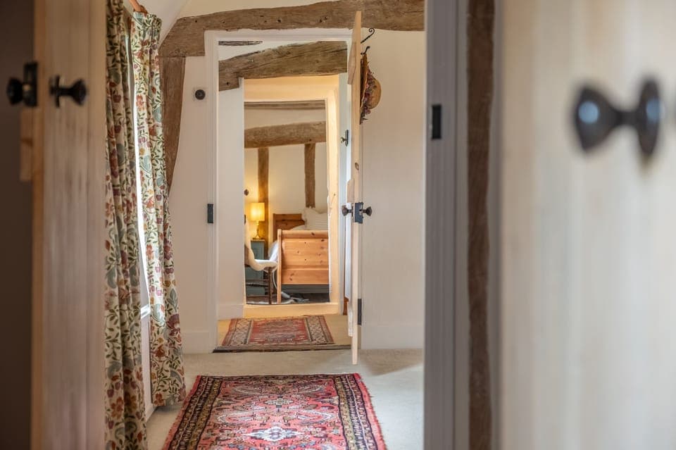 Looking down the galley landing