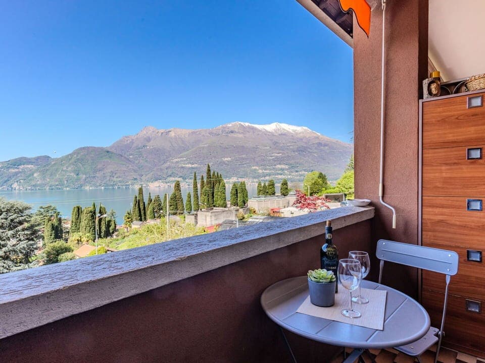 Sky, Mountain, Property, Building, Window, Plant, Table, Azure, Tree, Interior Design