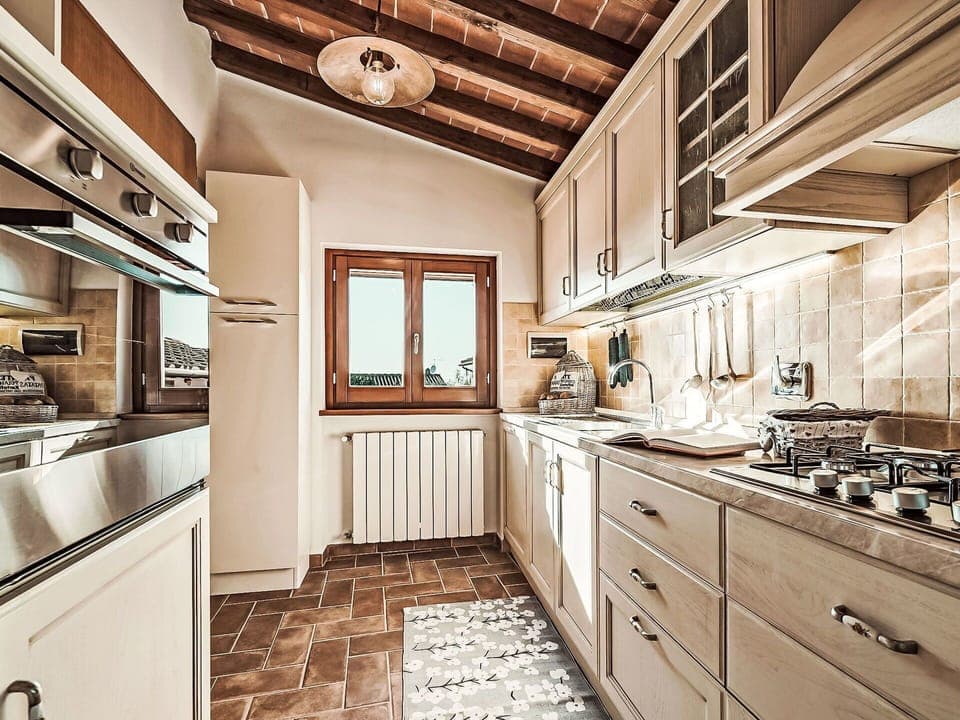 Cabinetry, Countertop, Furniture, Kitchen Stove, Wood, Building, Kitchen, Drawer, Sink, Flooring