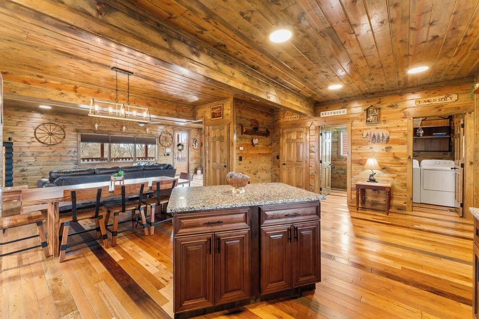 The inviting, open kitchen offers ample space & all the comforts of home