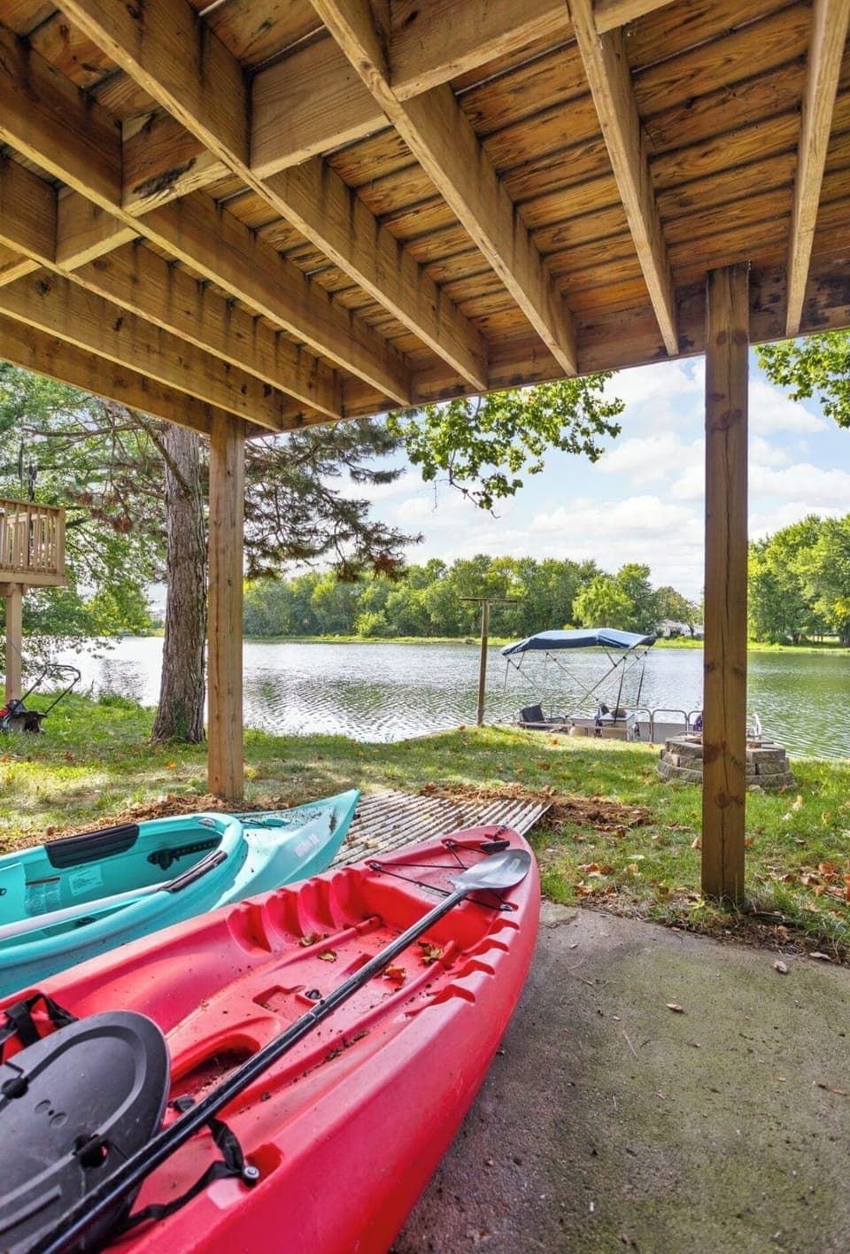 view and available kayaks. 