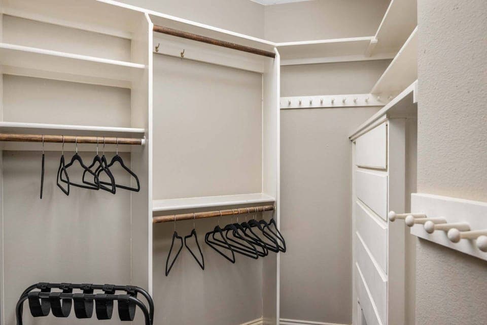 With ample closet space you can bring as many outfits as you need.