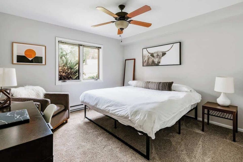 Bedroom with king bed