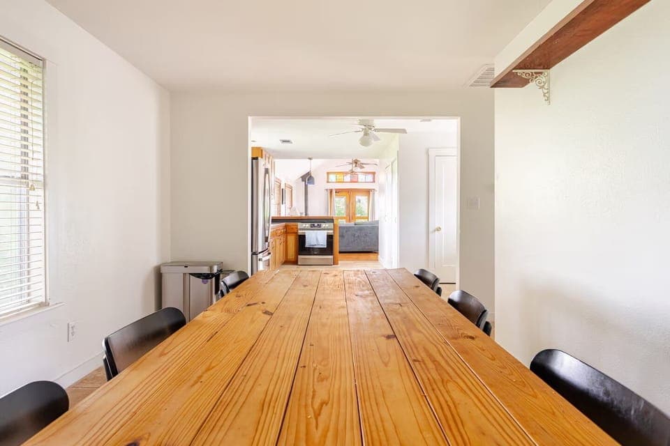 Spacious dining room with seating for 8—perfect for family and group meals