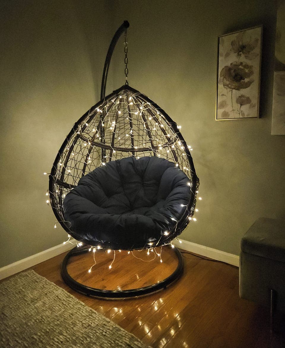 Curl up and get cozy in the living room.