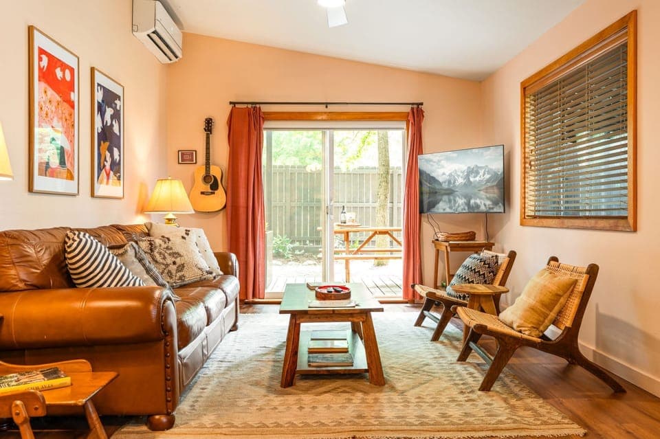 Unwind in the cozy living room after a day of adventures 