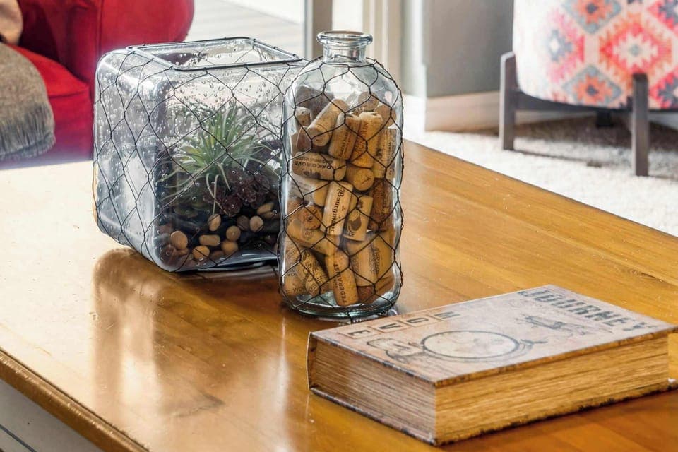 Bright living space with sofa sleeper and TV