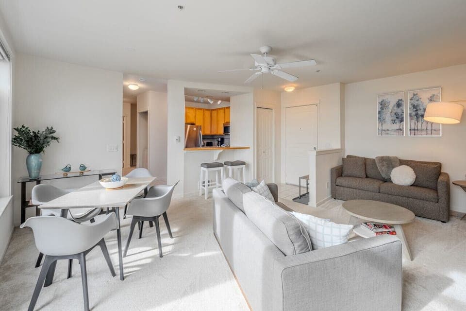 Bright, open living space