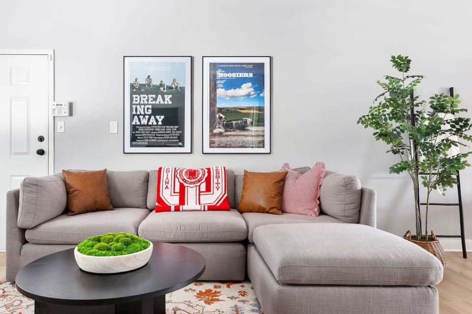 Kick back in this stylish, sunlit living room—perfect for pregame hangs or post-ride recaps.