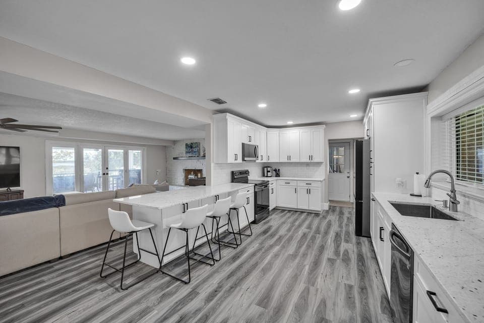 Indoors, Floor, Kitchen, Flooring, Sink