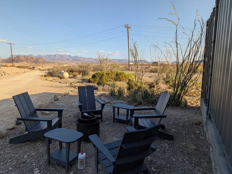 Gorgeous view of the Chisos Mountains from Outdoor Seating