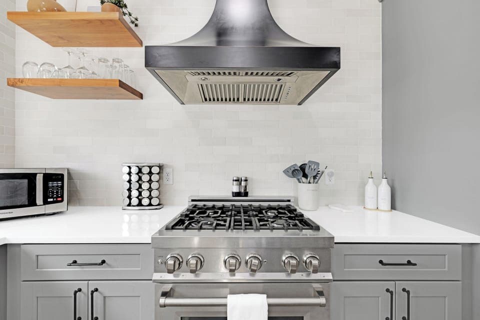 Fully stocked kitchen with top of the line appliances