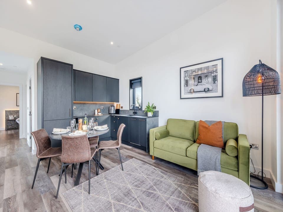 Open plan living space | Lodge Five - Ty Llwyd, Llangefni