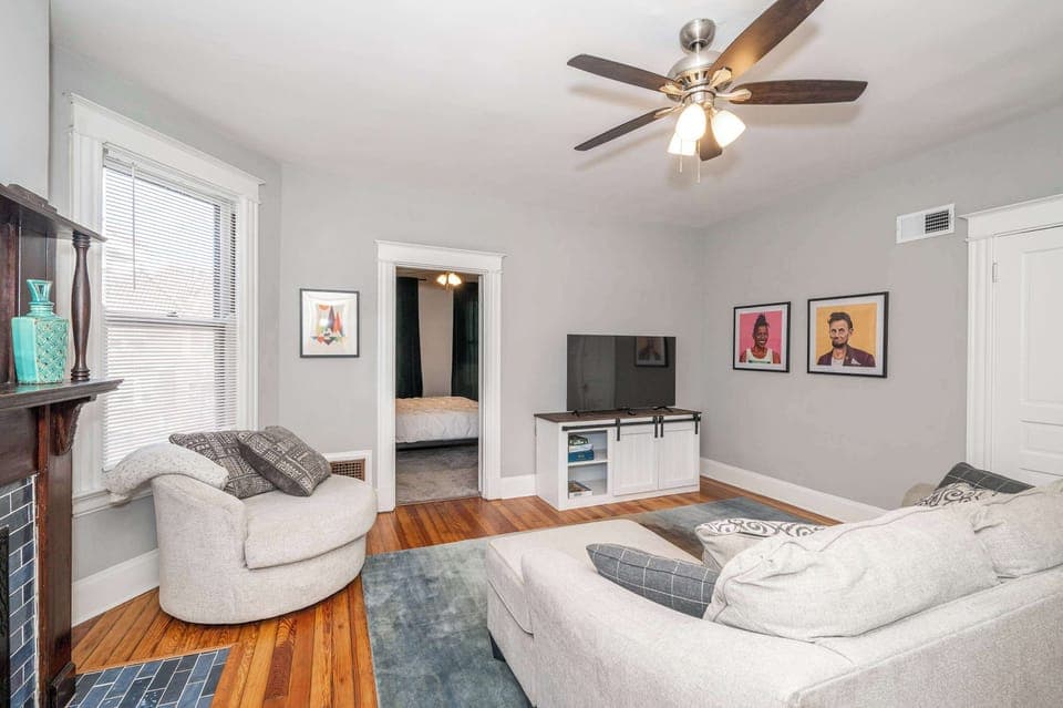 Cozy living area with TV