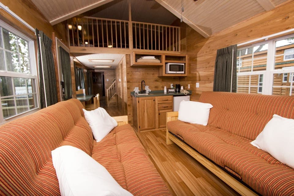 Deluxe Cabin | Living room | Flat-screen TV