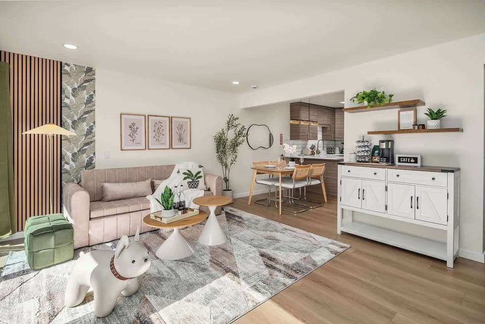 The entire cozy living room is for you