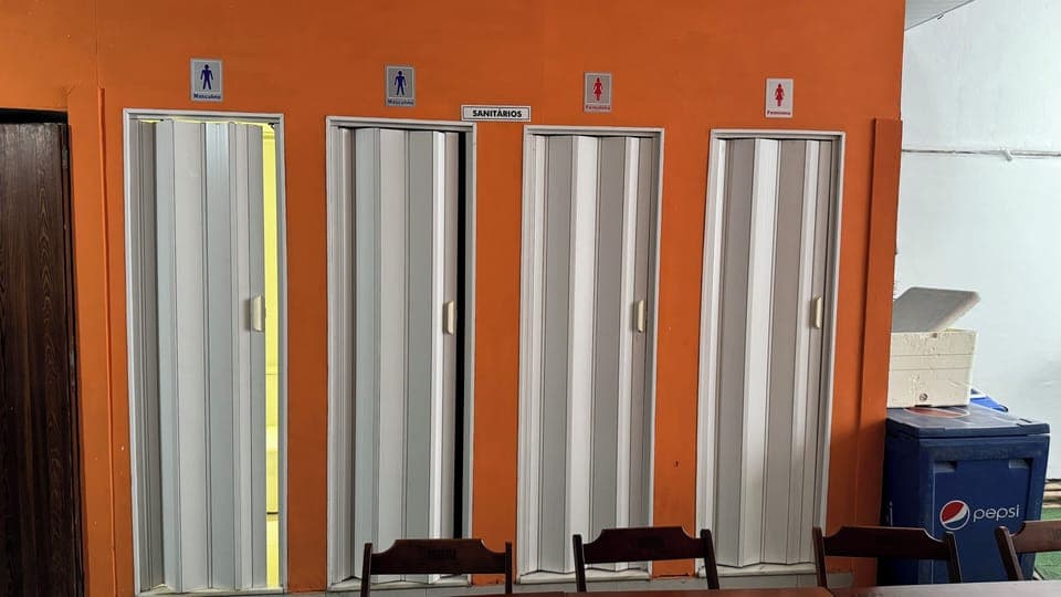 Shower, toilet paper