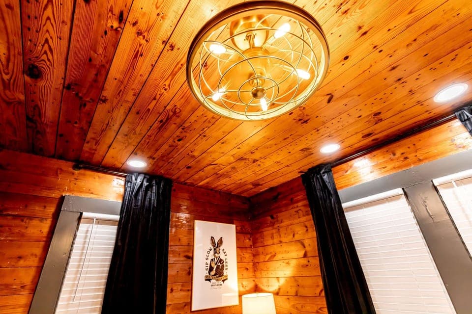 One of two stylish bedrooms, offering a king bed & Smart TV