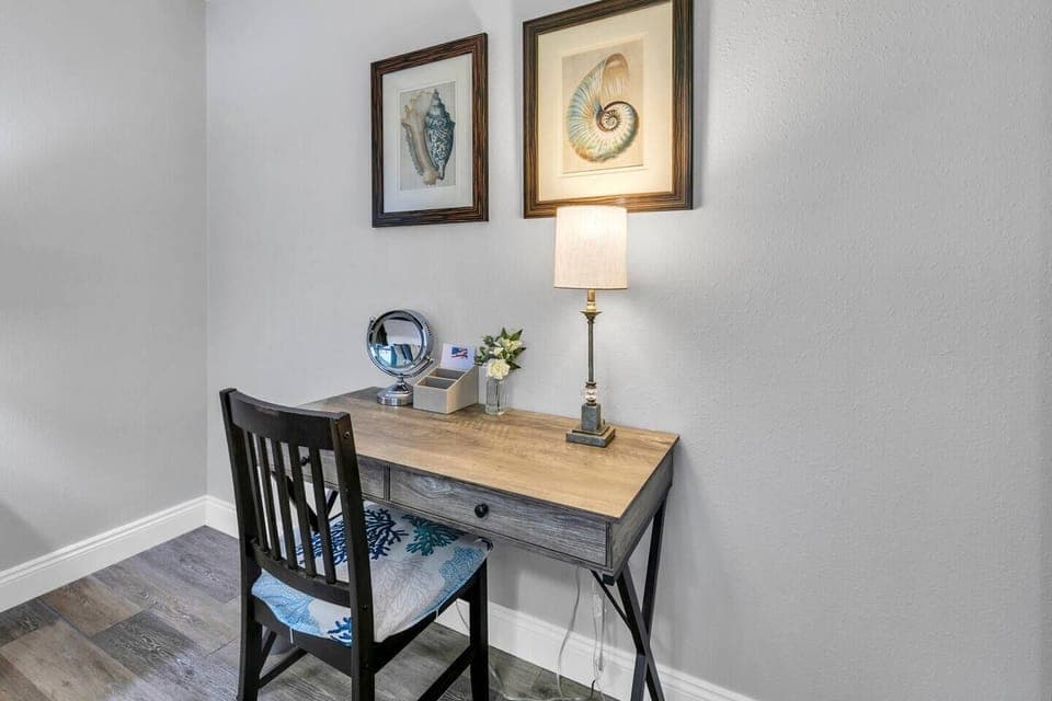 workspace in master bedroom