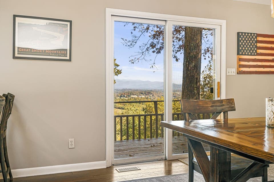 Expansive views from the dining area.