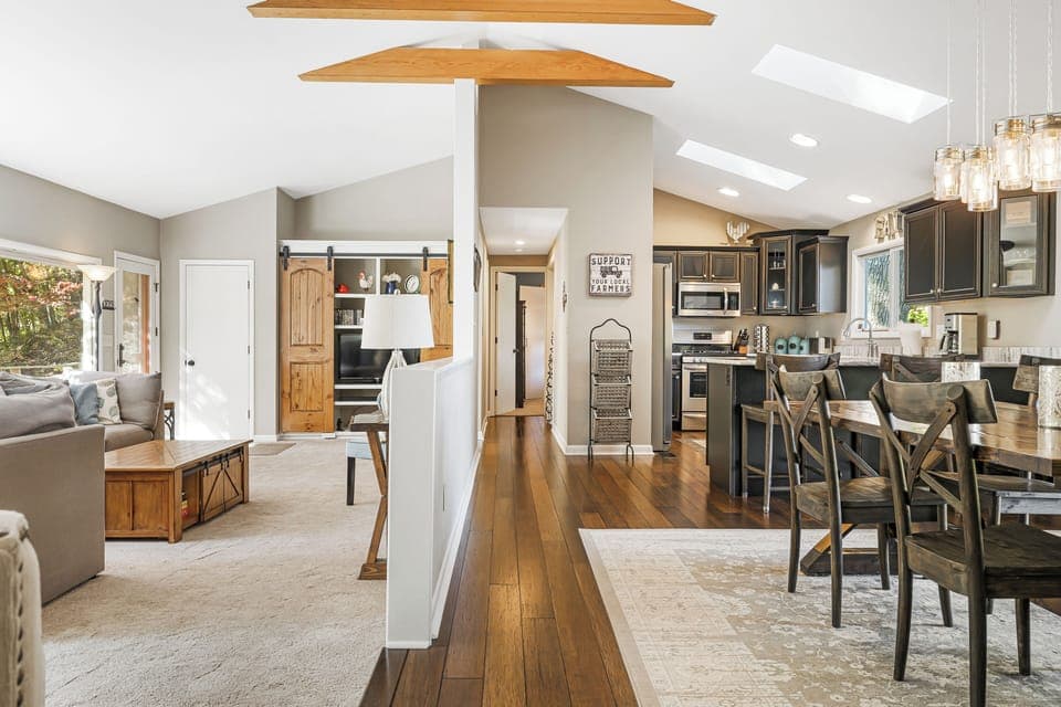 Living and dining area.