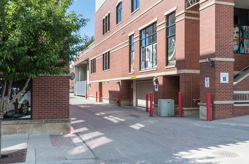 Entrance to parking garage