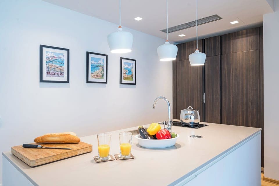 Kitchen island here at Bellavista Lagoon B by Italian Apartments.