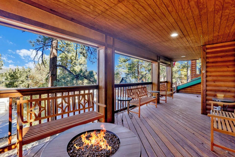 Firepit on front with a beautiful view