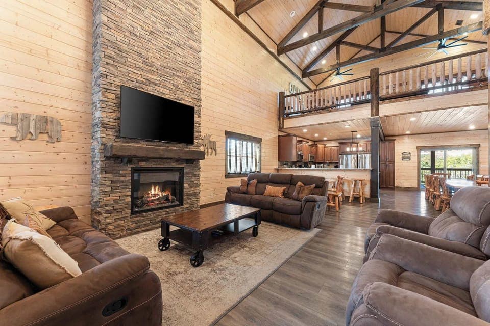 The spacious open-concept great room is perfect for all your family and friends!