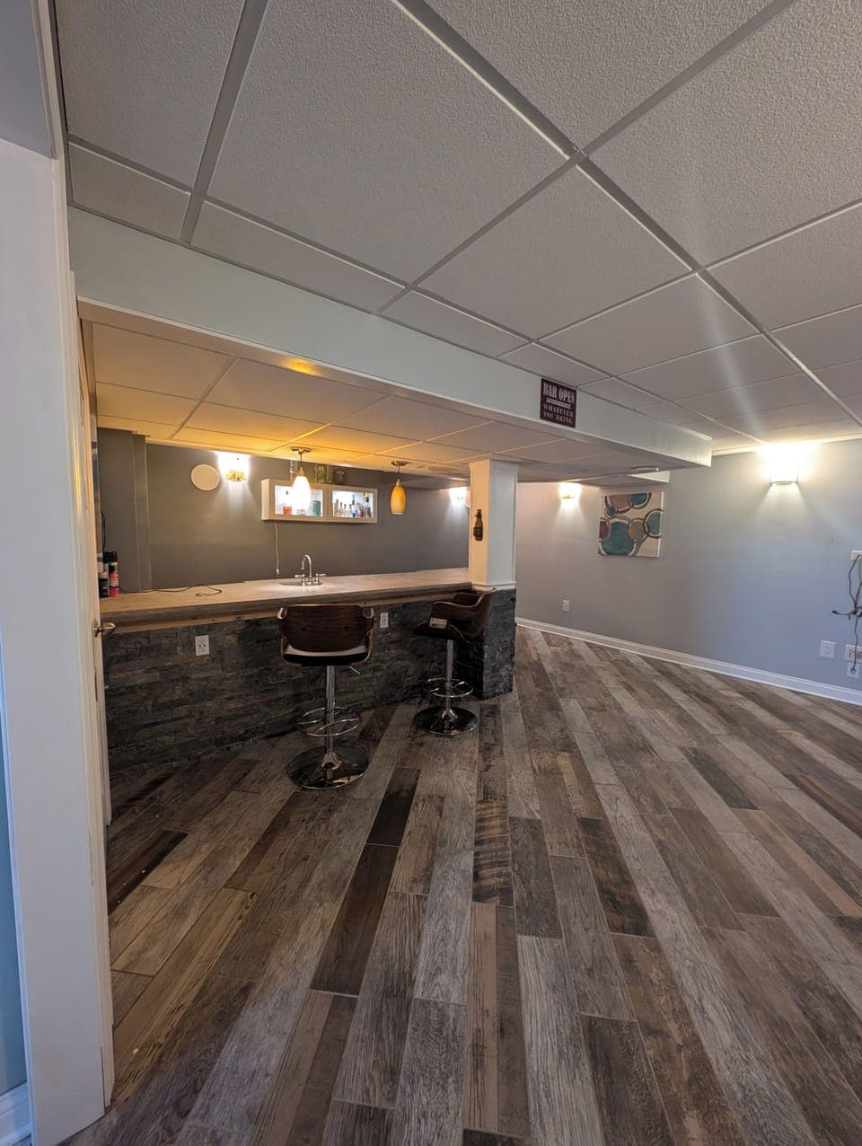 Basement bar