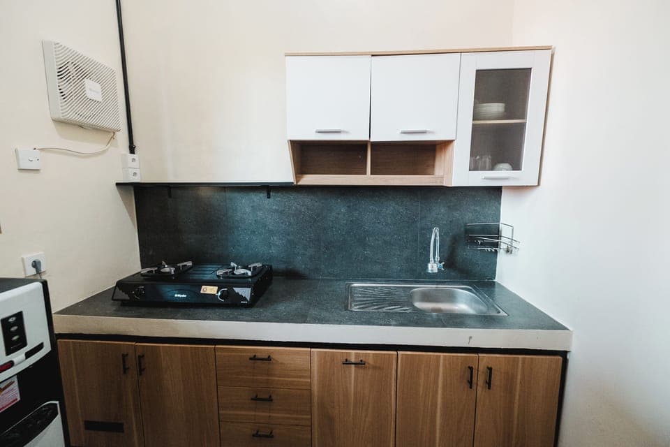 Standard Apartment | Private kitchen | Fridge, dishwasher