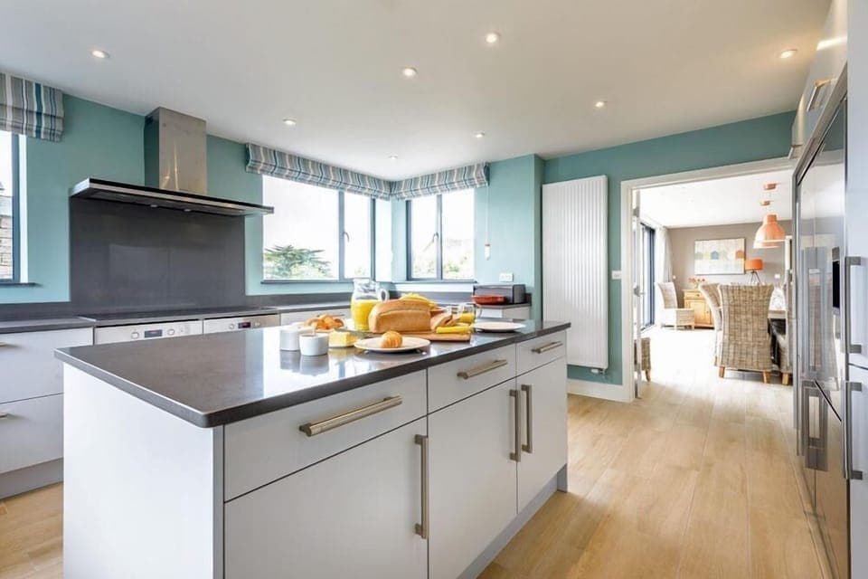 Kitchen at Seamist, Watergate Bay, Cornwall