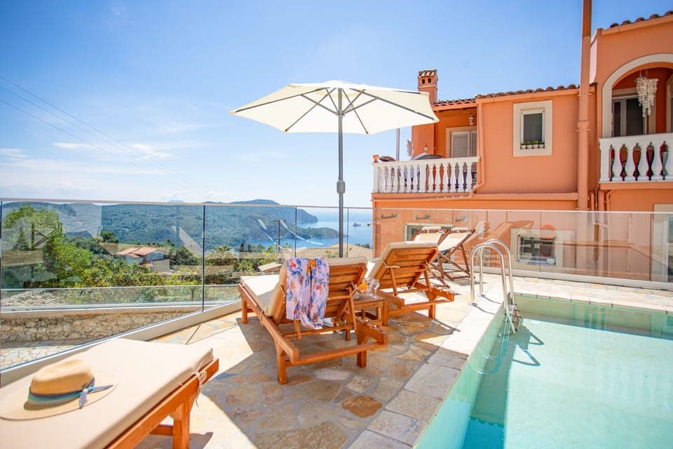 Sea views from the pool area