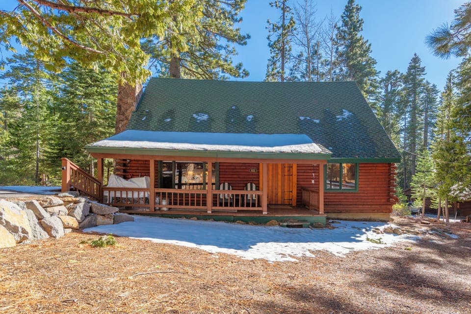 Nestled in the trees in a quiet neighborhood but walking distance to town and lake