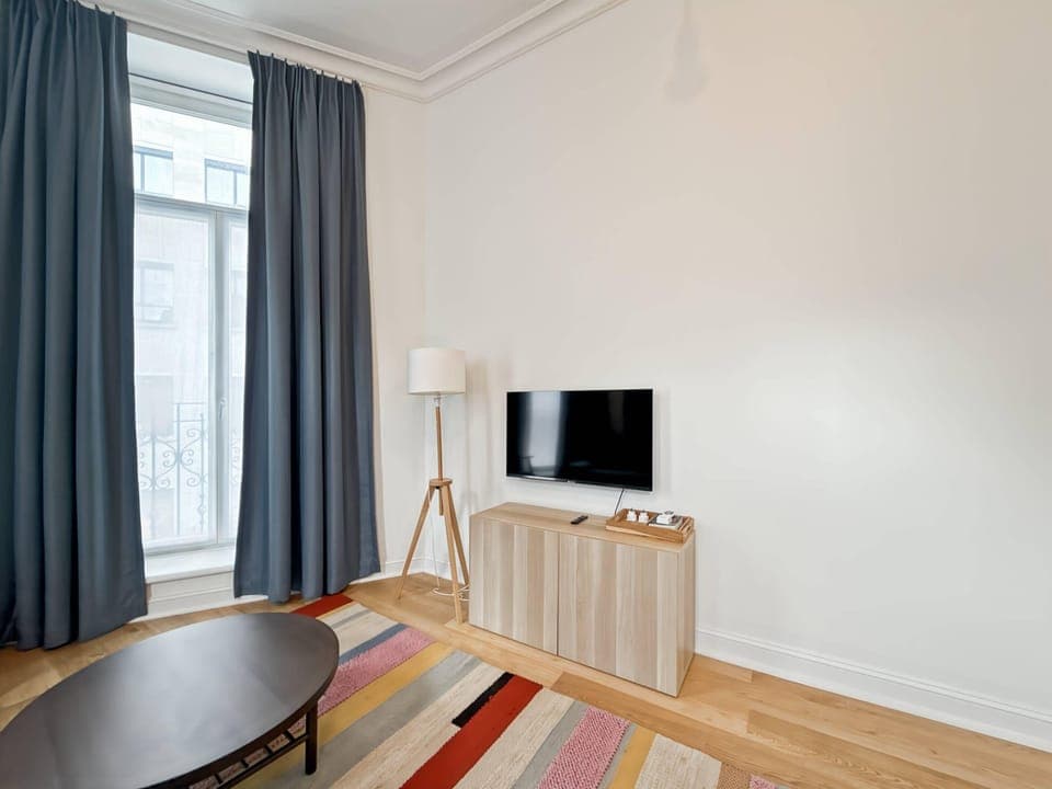 Apartment, 1 Bedroom, Balcony, City View | Living room