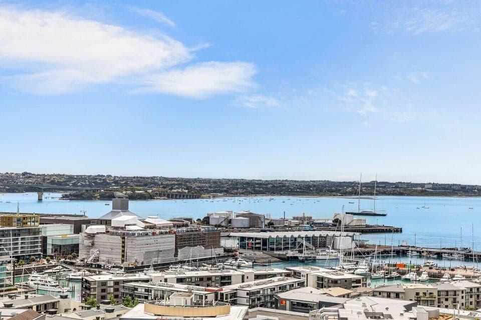 City and harbour views