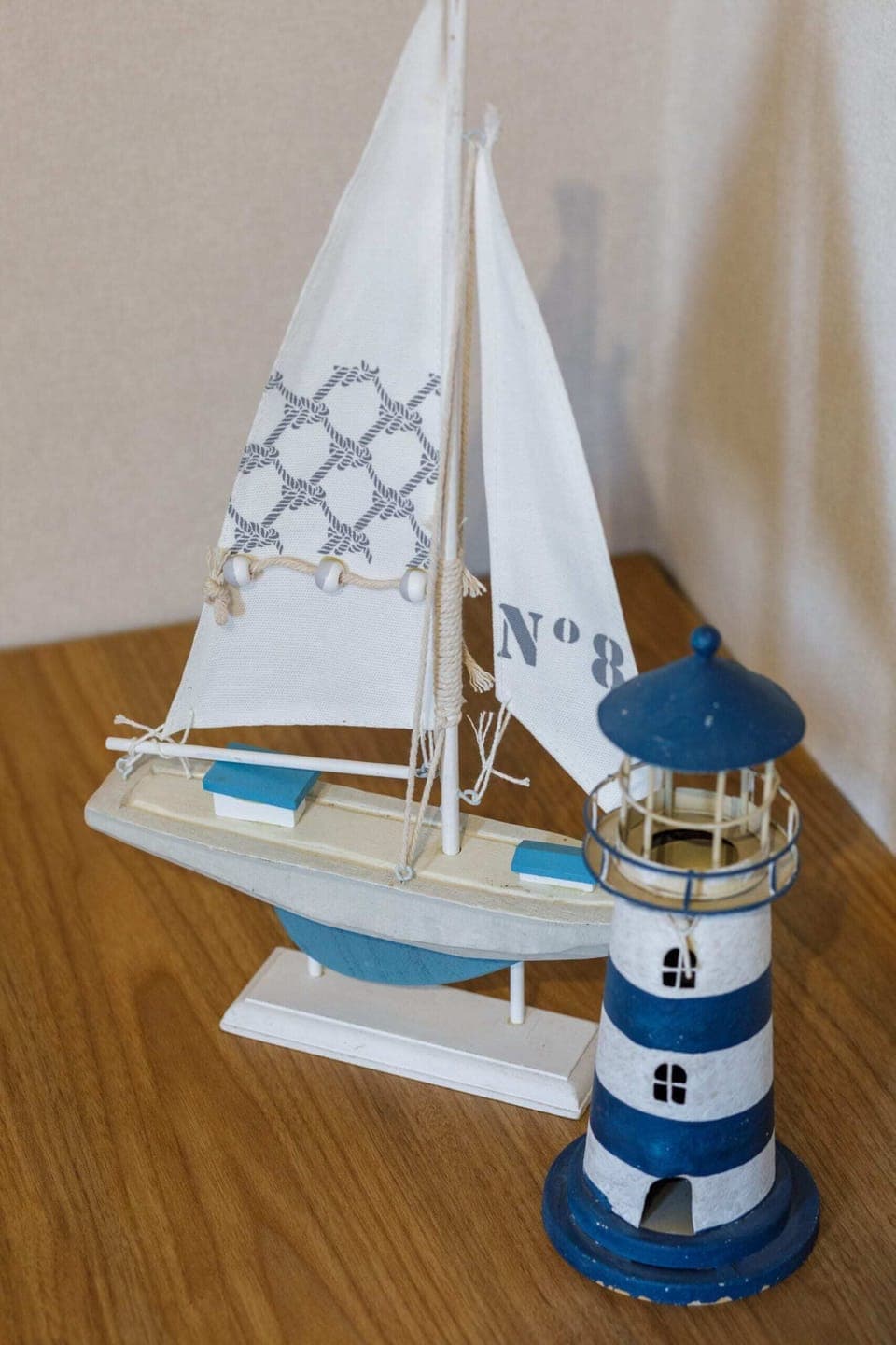 A decorative nautical-themed ornament adding a unique touch to the interior design.
