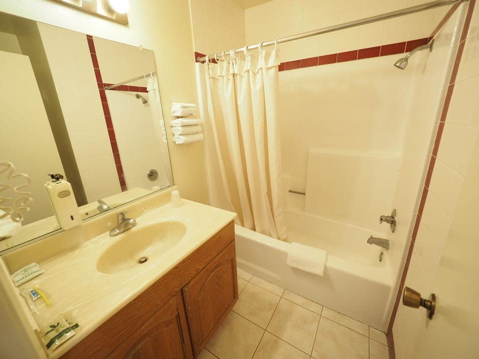 Double Room, Non Smoking | Bathroom | Combined shower/tub, hair dryer, slippers, towels