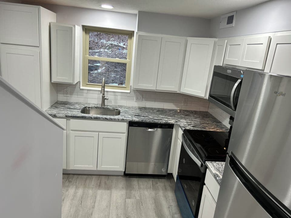 New kitchen Cabinetry and fixtures.